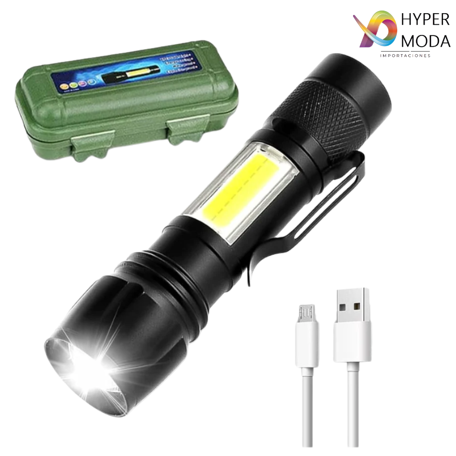 Lampara Tactica Recargable Usb Linterna